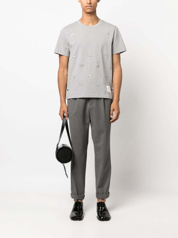 THOM BROWNE: Camisetas online - Camiseta - Gris