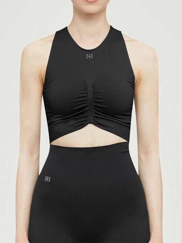 Top performante con dettagli increspati shop online: WOLFORD