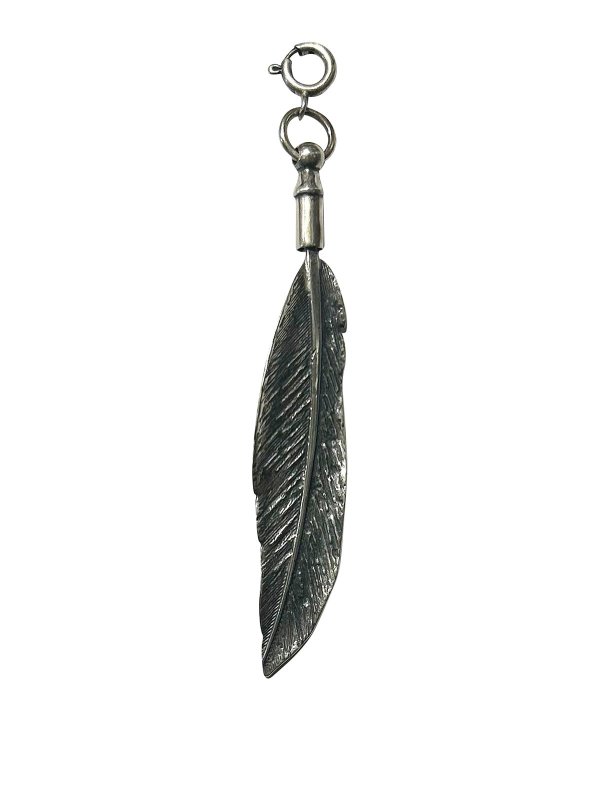 ANN DEMEULEMEESTER: Necklaces & Chokers - Roba large silver feather charm