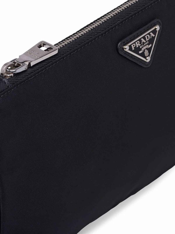The Best Shops PRADA: Triangle-logo re-nylon pouch