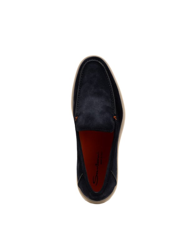 The Best Shops SANTONI: Loafers & Slippers - loafers slip on blu
