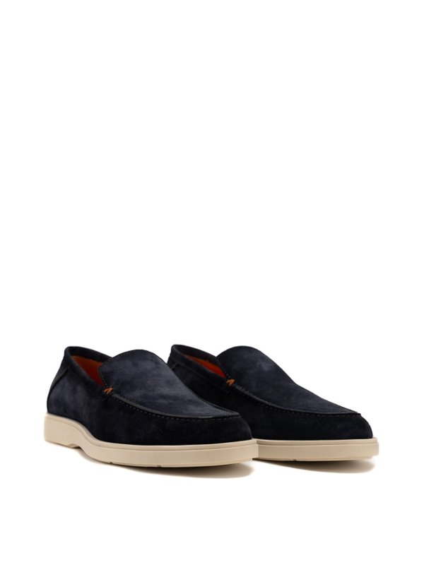 loafers slip on blu shop online: SANTONI