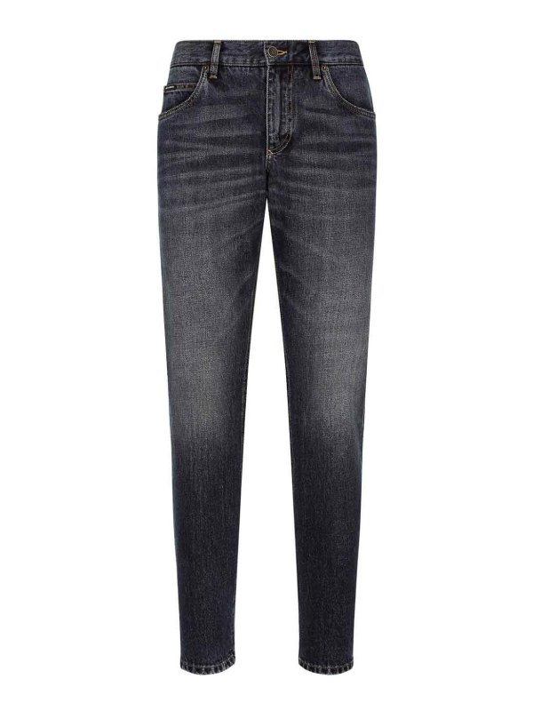 DOLCE & GABBANA: ストレートジーンズ - ストレートジーンズ - 黒