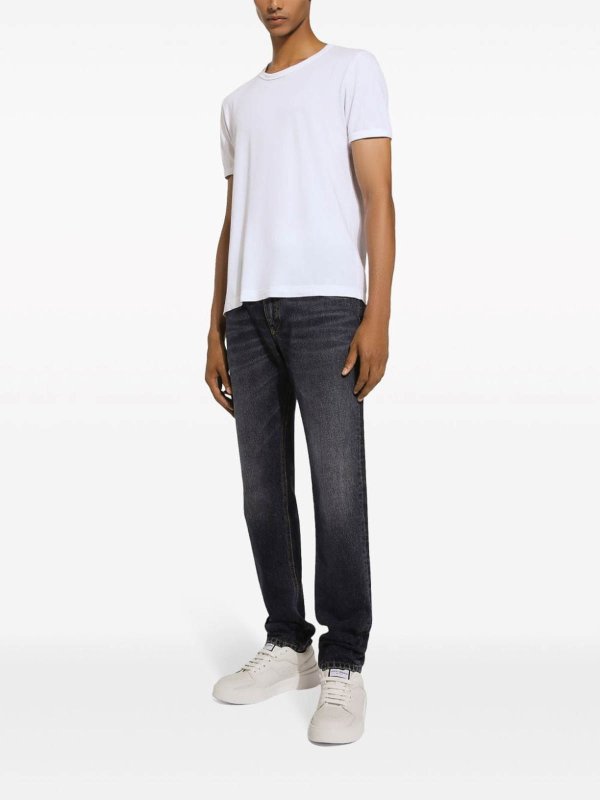 ストレートジーンズ - 黒 shop online: DOLCE & GABBANA