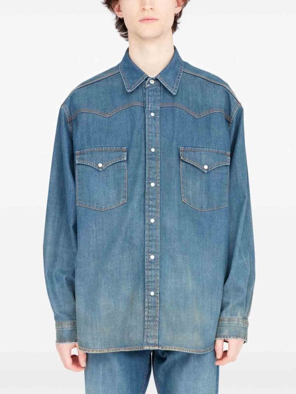 The Best Shops Maison Margiela: Camisa - Azul