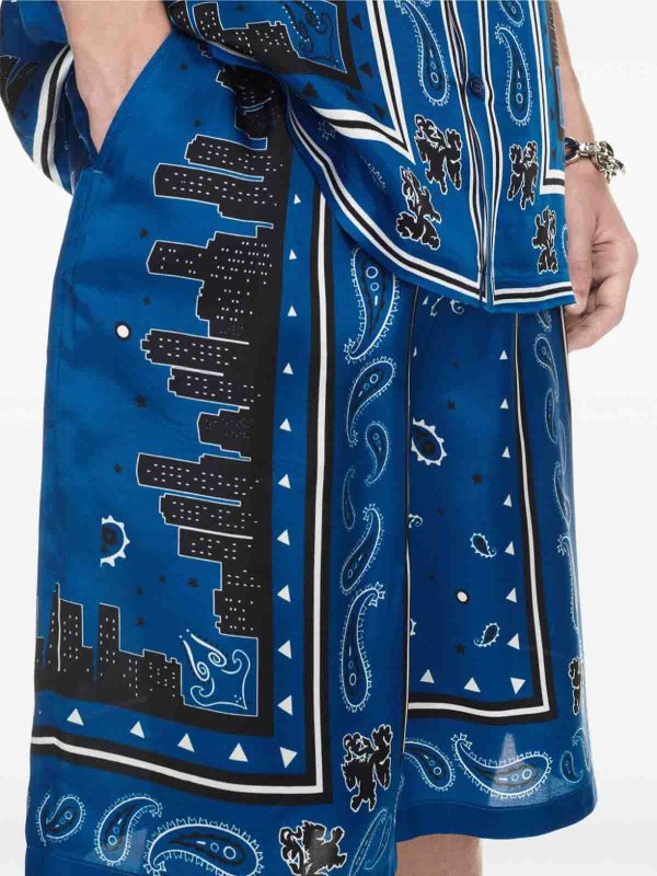 Pantaloncini con stampa Paisley shop online: OFF-WHITE