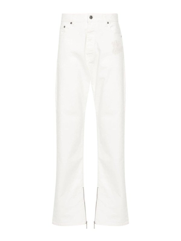 OFF-WHITE: Jeans à jambe droite - Jean Droit - Blanc