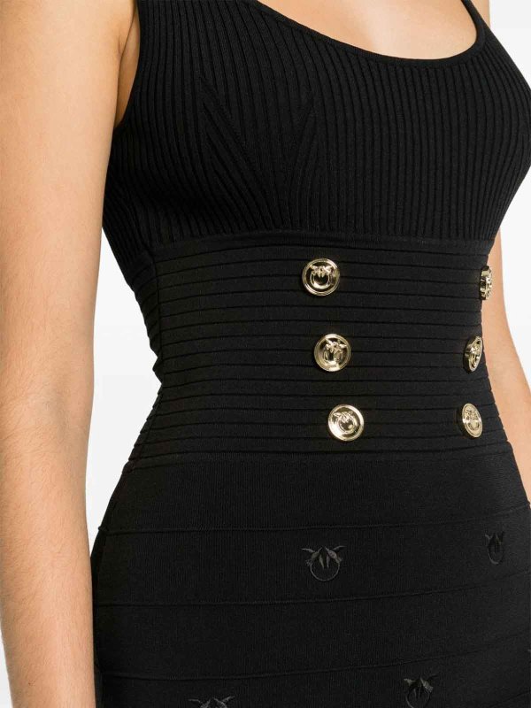 Pinko: knee length dresses online - Logo Detail Dress