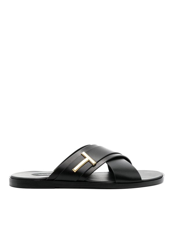 TOM FORD: sandals - Leather flat sandals