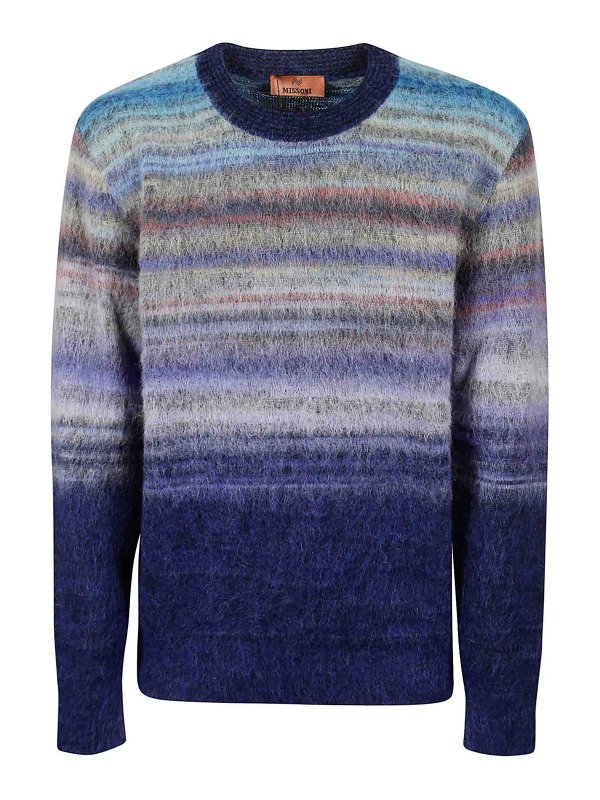 MISSONI: Strickpullover mit Rundhalsausschnitt - Rundhalspullover - Bunt