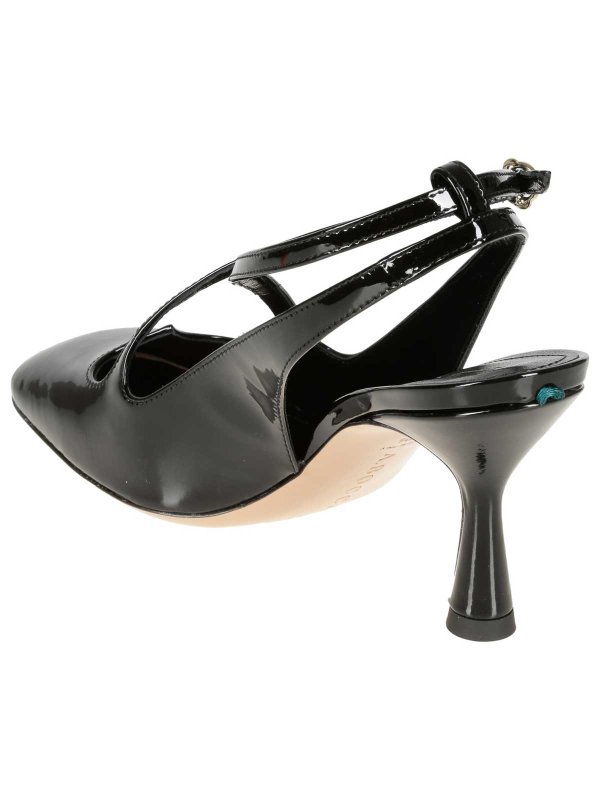 The Best Shops A.BOCCA: サンダル - パテントレザーブラックサンダル