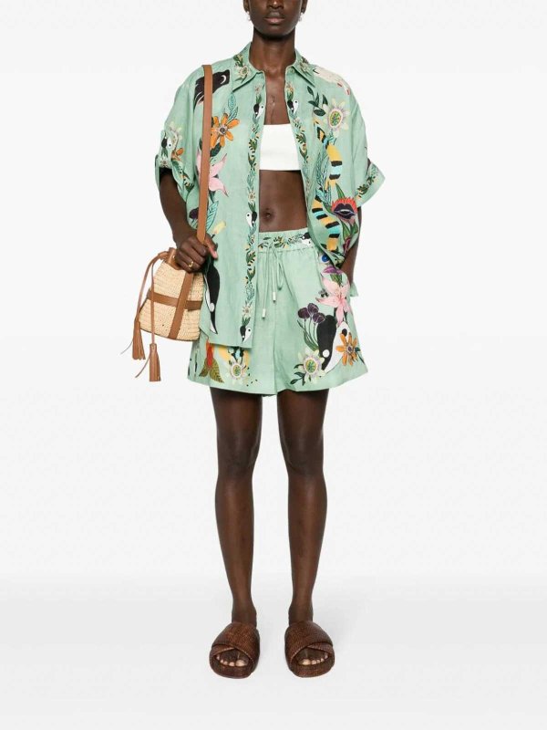 The Best Shops ALEMAIS: トラウザーショーツ - ショートパンツ - ライトブルー