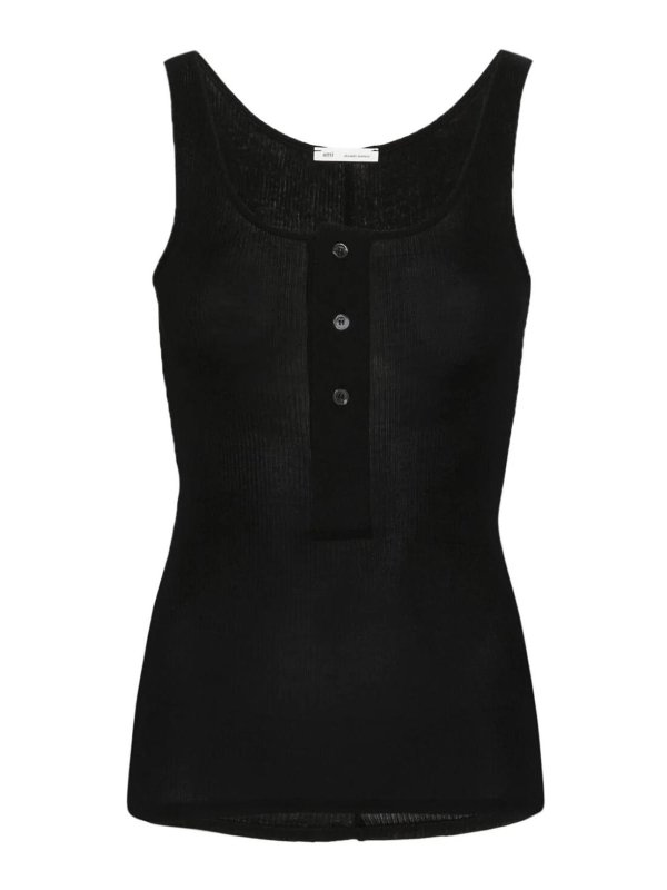 AMI PARIS: Tops y camisetas sin mangas - Top - Negro