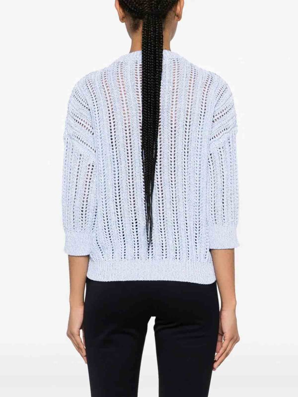 クルーネック - ライトブルー shop online: PESERICO