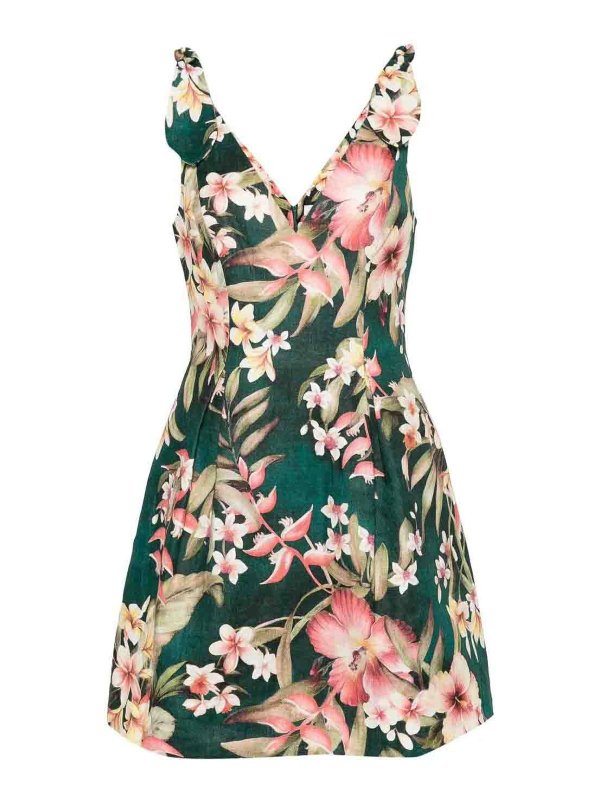 ZIMMERMANN: ショートドレス - ショートドレス - 緑