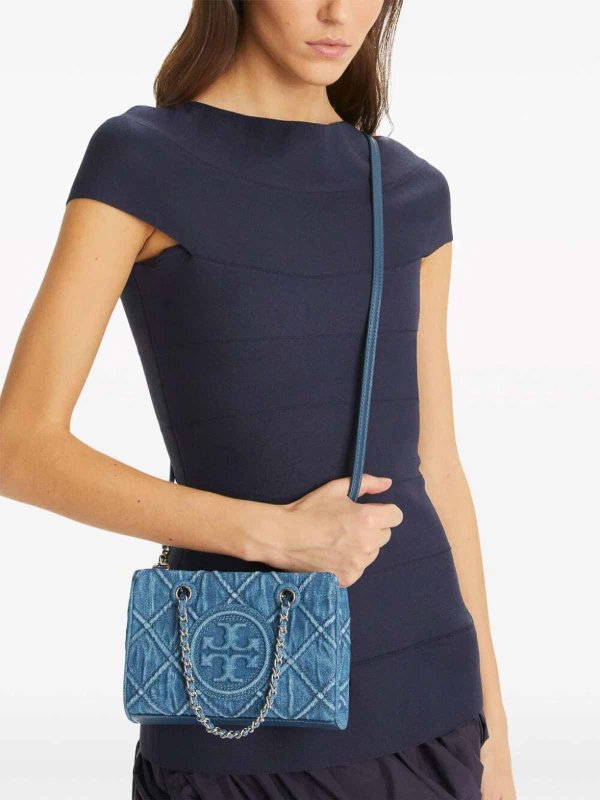 The Best Shops TORY BURCH: shoulder bags - Fleming Soft  Denim Mini