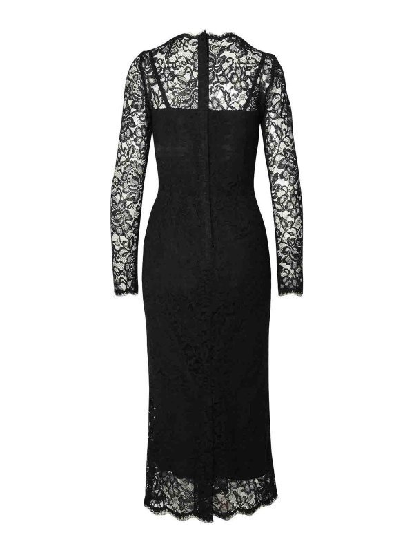 DOLCE & GABBANA: ニーレングスドレス online - 膝丈ドレス - 黒