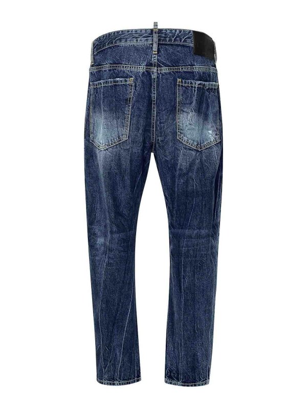 DSQUARED2: jeans bootcut online - Jeans in cotone blu