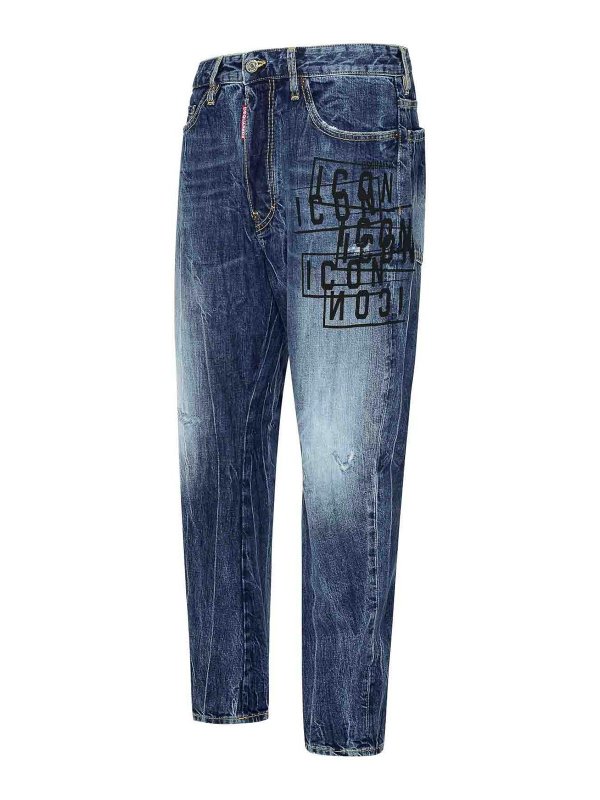 The Best Shops DSQUARED2: jeans bootcut - Jeans in cotone blu