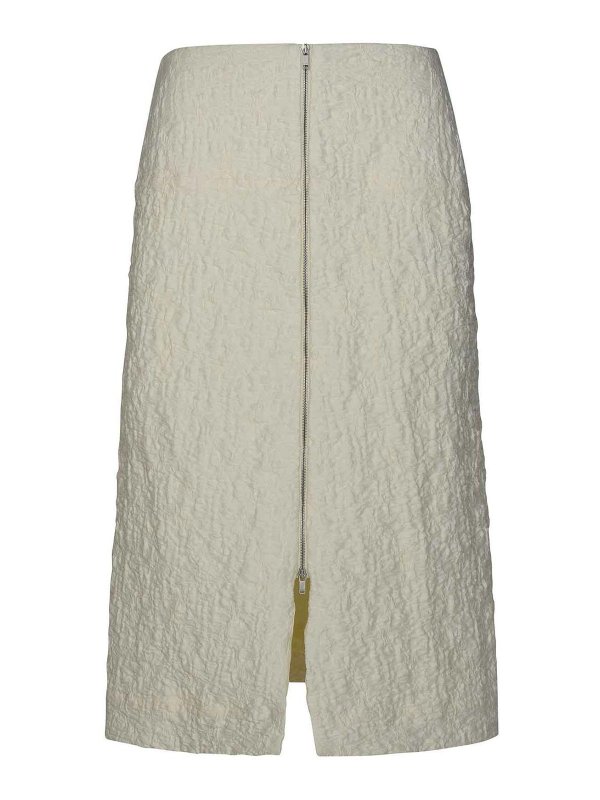 JIL SANDER: ニーレングススカート＆ミディ丈 - 膝丈/ミディスカート - 白