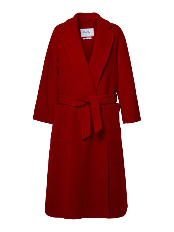 Max Mara: long coats - Red cashmere coat