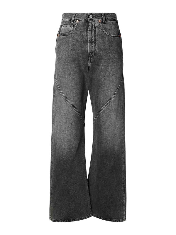 MM6 MAISON MARGIELA: Jeans évasés - Jean Bootcut - Gris