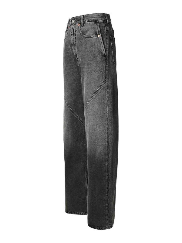 The Best Shops MM6 MAISON MARGIELA: Jeans évasés - Jean Bootcut - Gris