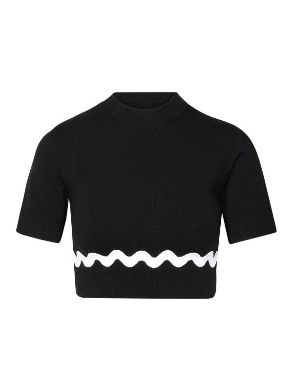 PATOU: Strickpullover mit Rundhalsausschnitt - Rundhalspullover - Schwarz