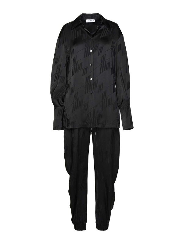 The Attico: Combinaison-pantalons - Combinaison - Noir