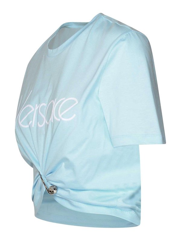 The Best Shops VERSACE: T-shirts - T-Shirt - Bleu Clair