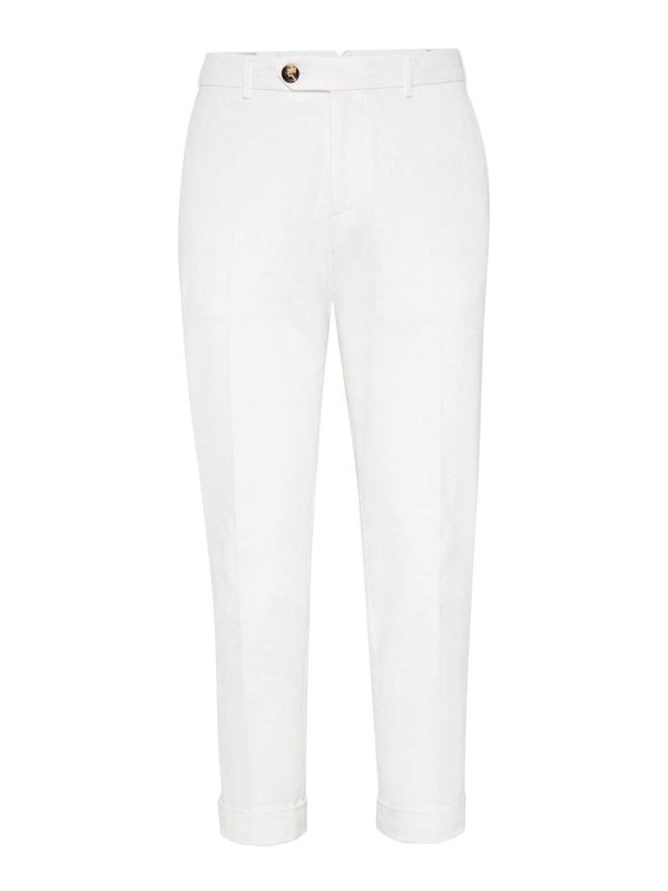 BRUNELLO CUCINELLI: casual trousers - White trousers
