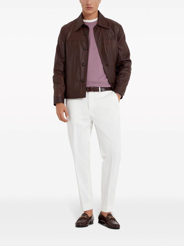 BRUNELLO CUCINELLI: casual trousers online - White trousers