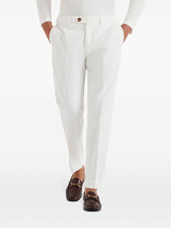 White trousers shop online: BRUNELLO CUCINELLI
