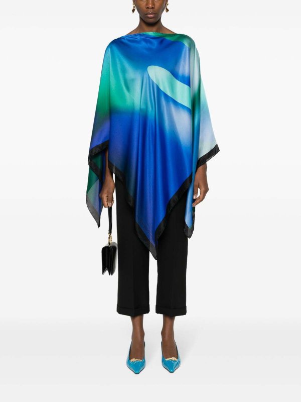 GIORGIO ARMANI: Mantelle e poncho online - Poncho multicolore