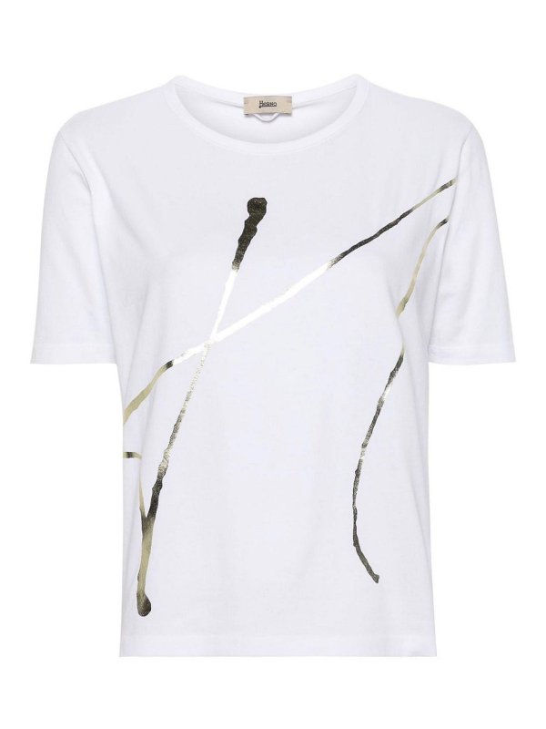 HERNO: T-shirts - T-Shirt - Blanc