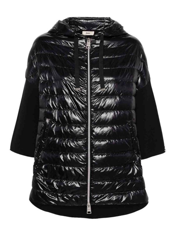 HERNO: padded jackets - Black down jacket