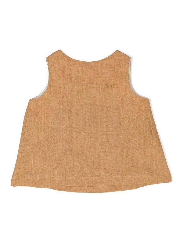 Il Gufo: Tops y camisetas sin mangas - Top - Camel