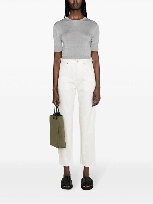 The Best Shops JIL SANDER: Jeans Rectos - Vaqueros Rectos - Blanco