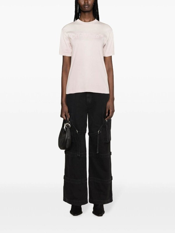 OFF-WHITE: Tシャツ online - Tシャツ - ピンク