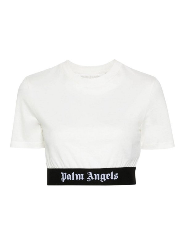 Palm Angels: Tops und Tank Tops - Top - Beige
