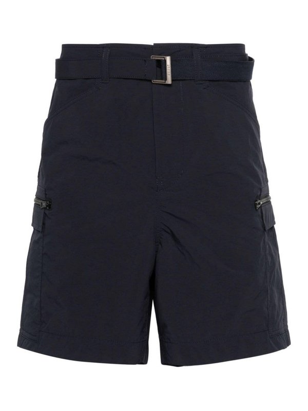 Sacai: Trousers Shorts - Black Bermuda shorts
