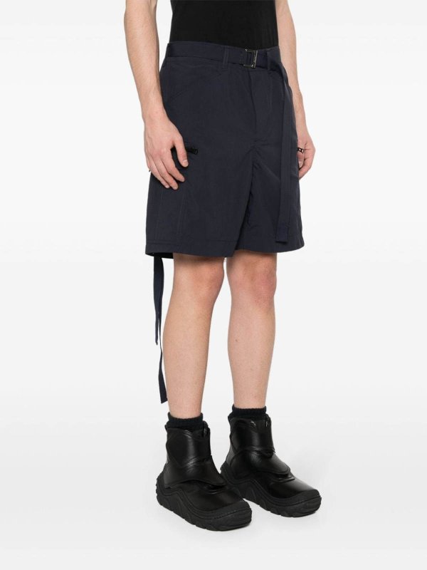The Best Shops Sacai: Trousers Shorts - Black Bermuda shorts