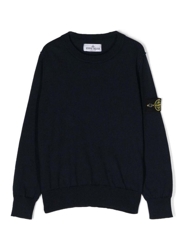 STONE ISLAND: スウェット＆セーター - スウェットシャツ/セーター - ダークブルー