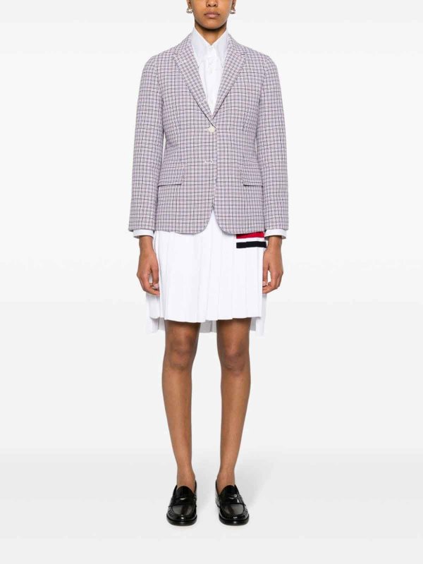 THOM BROWNE: blazers online - Checked single-breasted blazer