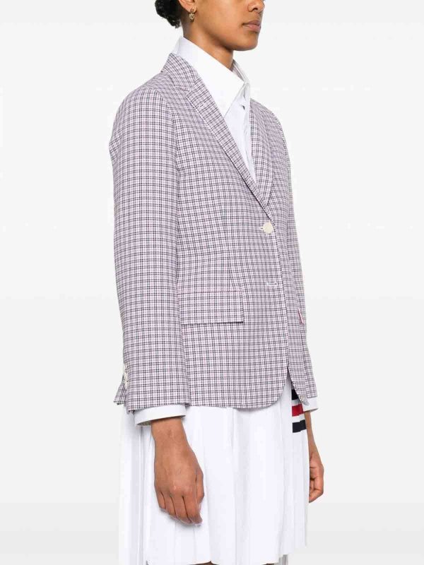 THOM BROWNE buy online Checked single-breasted blazer