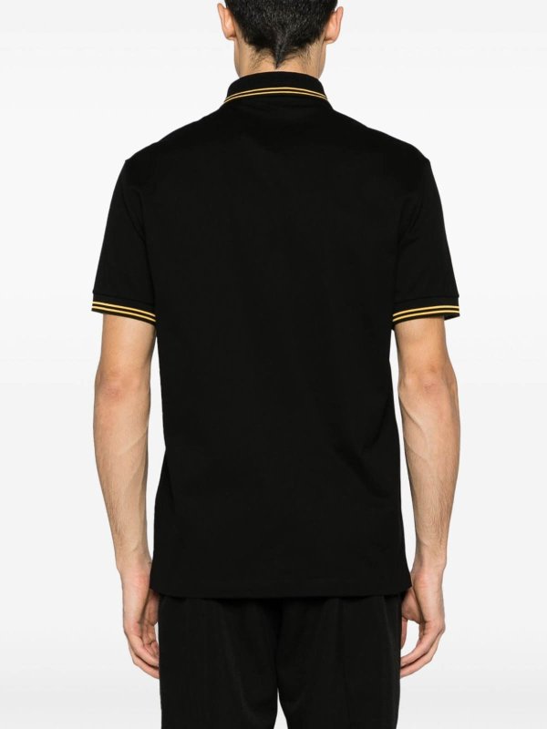 The Best Shops VERSACE: polo shirts - Polo shirt with contrasting logo