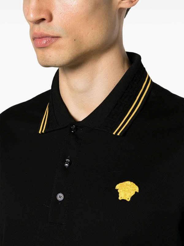 VERSACE buy online Polo shirt with contrasting logo