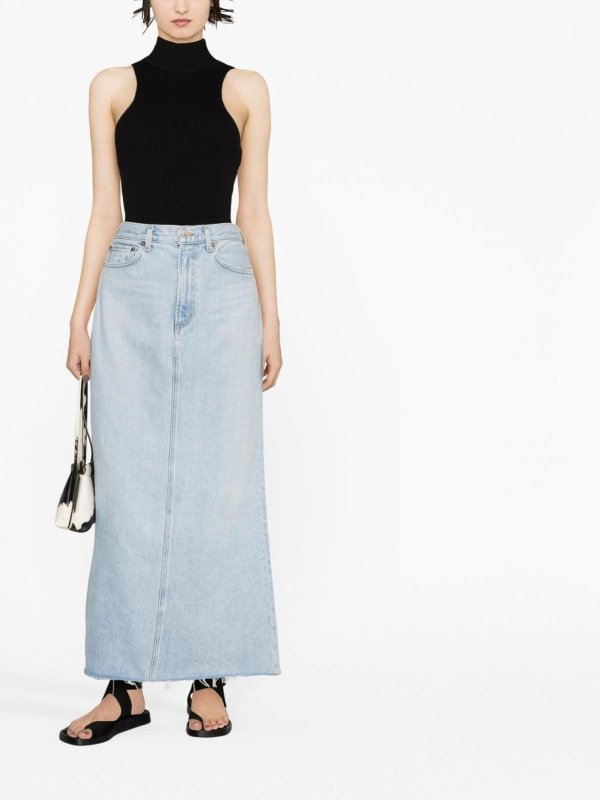 AGOLDE: Long skirts online - Long denim skirt