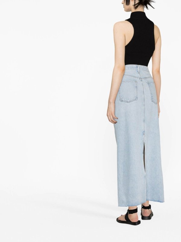 The Best Shops AGOLDE: Long skirts - Long denim skirt