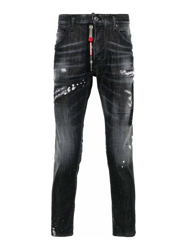 DSQUARED2: スキニージーンズ - スキニージーンズ - 黒